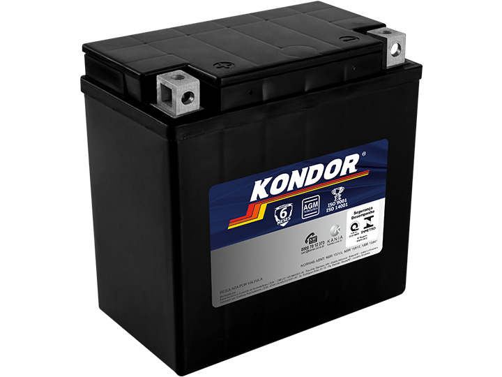 Bateria de Moto KTX14 Kondor 12 Amperes